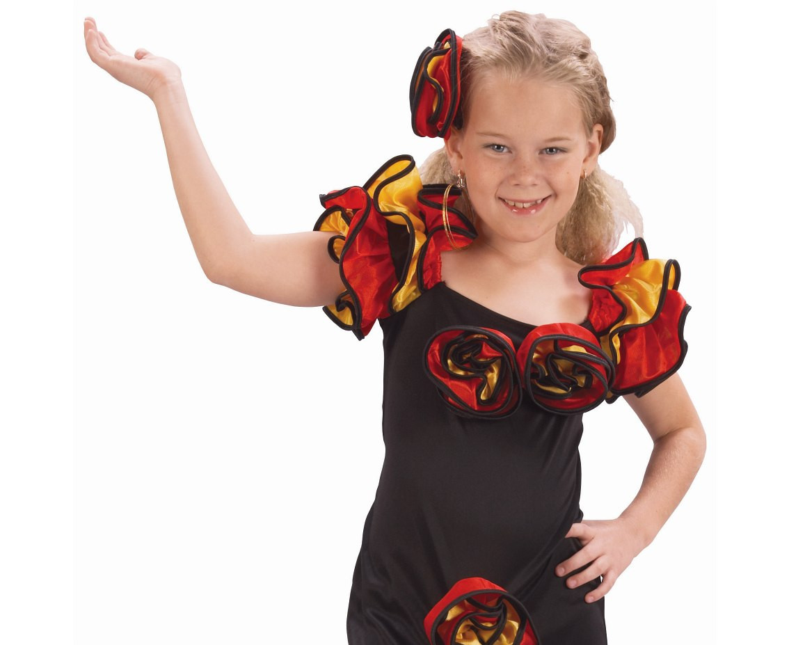 Role play-set for kids Spanish Dancer (dress, hair pin), size 110/120 cm